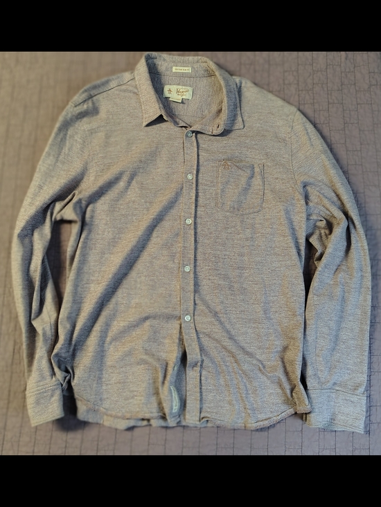Penguin By Munsingwear Other - ​Original Penguin Heritage Slim Fit Long Sleeve Heathered Button Down XXL